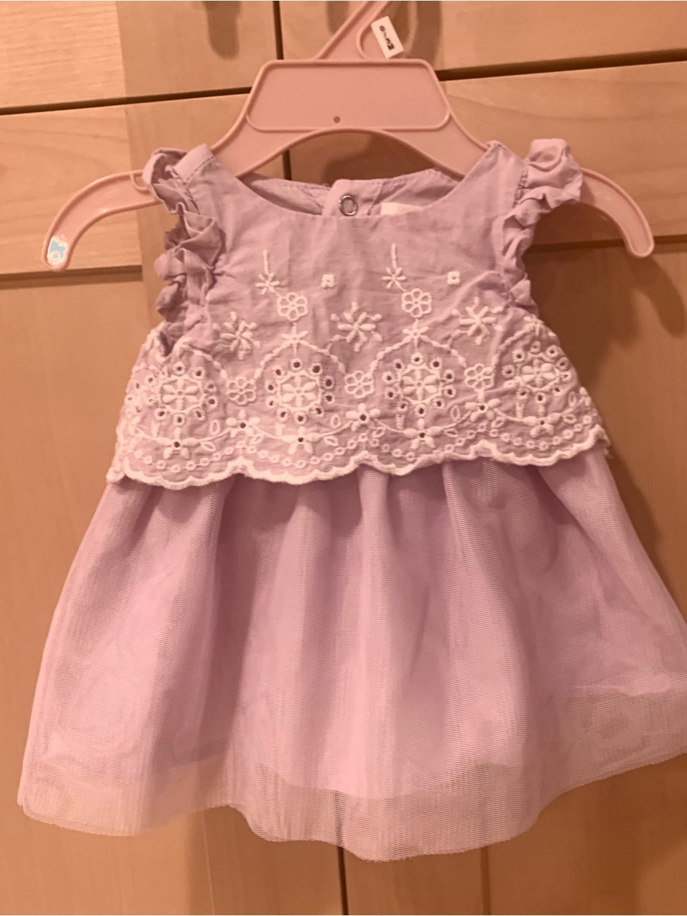Cat & Jack Lavender Embroidered Tulle Dress